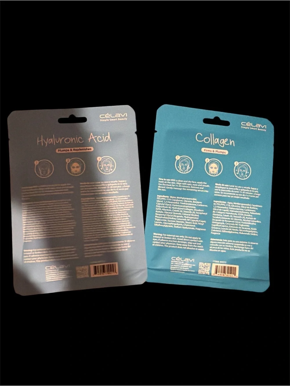 Célavi Hyaluronic Acid & Collagen Facial Masks